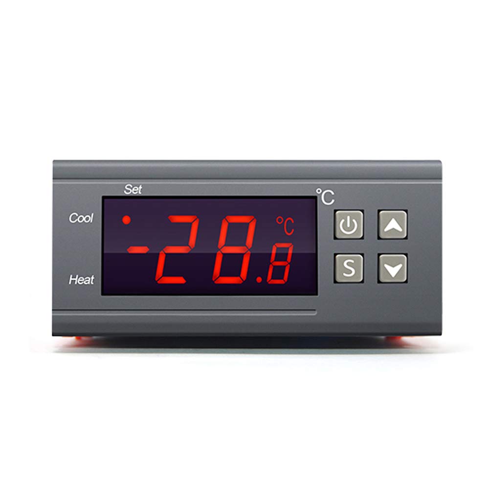 STC-1000 Digital Temperature Controller Digital LED Display DC 110V-220V 10A Celsius Heating Cooling Centigrade Thermostat Sensor 2 Relay Output with NTC 10K Thermistor Sensors Temperature Probe