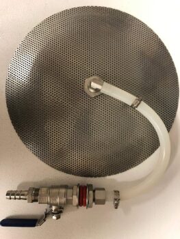 Learn to Brew Complete 12" Stainless Steel False Bottom With Weldless Valve