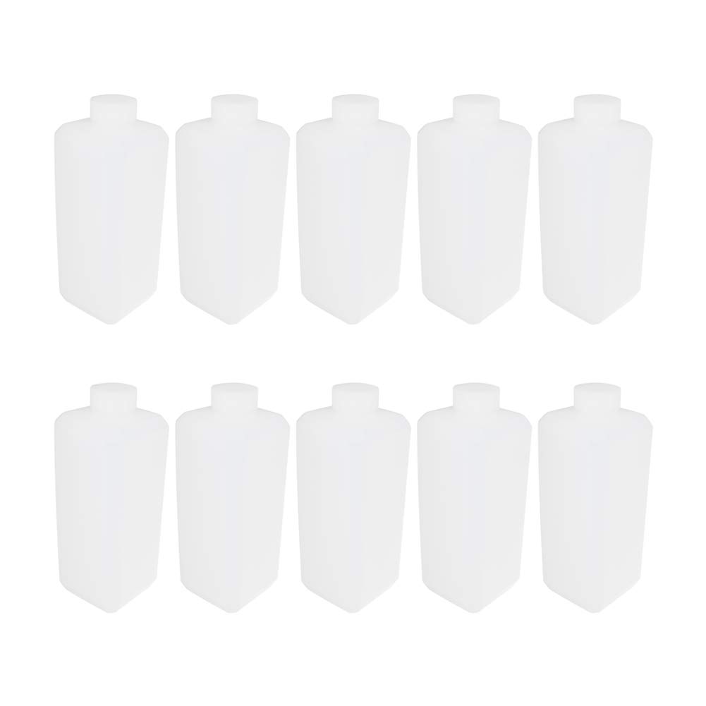 Othmro Plastic Lab Chemical Reagent Bottle, 500ml Wide Mouth Sample Sealing Liquid/Solid Storage Translucent Bottles, White 10pcs
