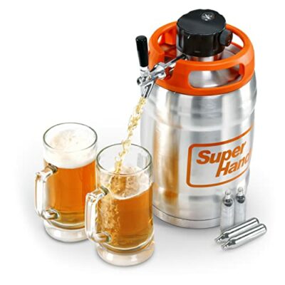SuperHandy Beer Keg Growler (170 oz) Portable Carbonated Beverage Dispenser