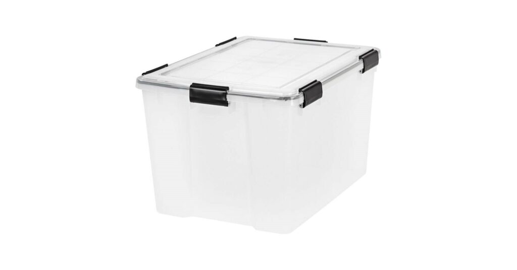 IRIS 74 Quart WEATHERTIGHT Storage Box Clear - 2 pack