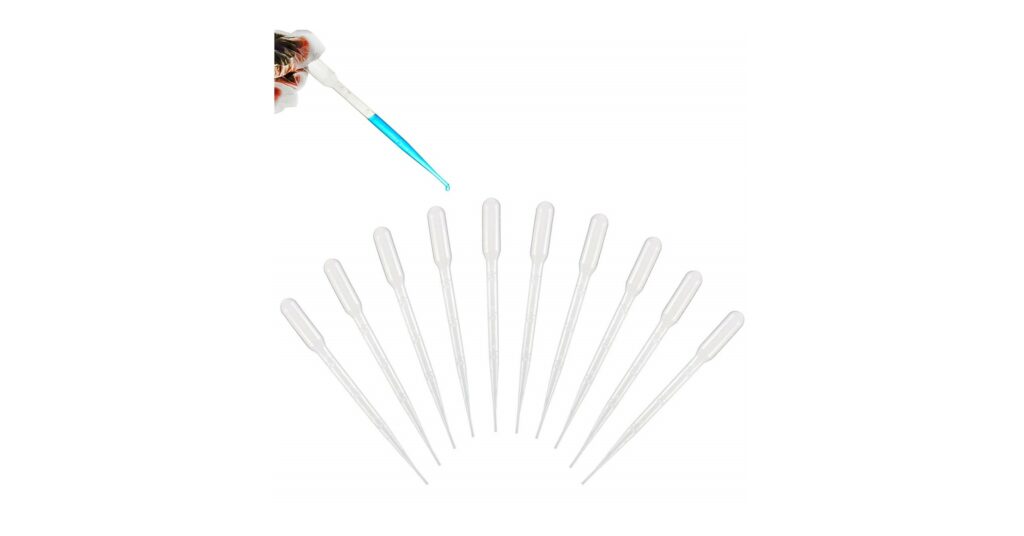 100pcs Disposable Transfer Pipettes - 3ml Plastic Calibrated Graduated Eye Dropper Resin Lip Gloss Pipette for Essential Oils & Science Laboratory Make up Tool (Length-7 inch)