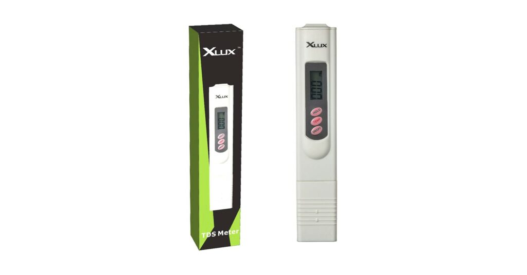 XLUX Digital TDS Meter, Water Quality Tester, 0-9990 ppm Measurement Range, 1 ppm Resolution, 2% Readout Accuracy