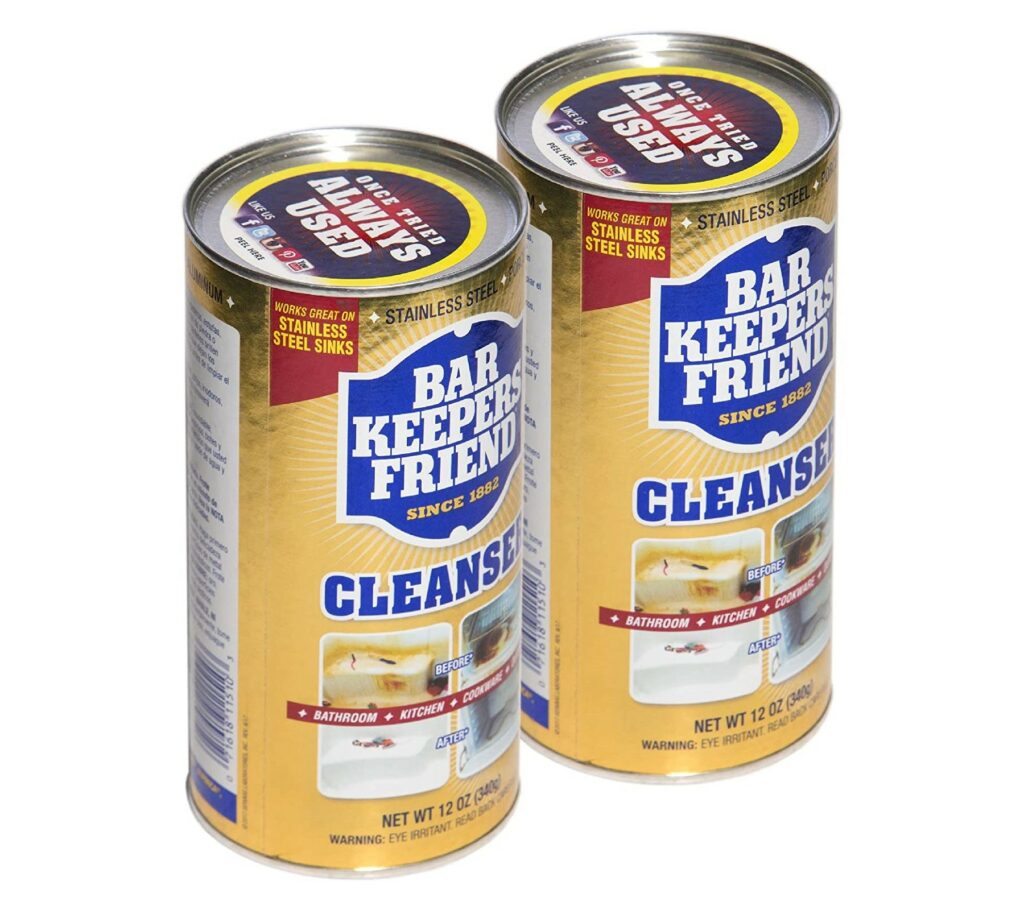 Bar Keepers Friend Powder Cleanser (12 oz) - Multipurpose Cleaner & Stain Remover - Bathroom, Kitchen & Outdoor Use - for Stainless Steel, Aluminum, Brass, Ceramic, Porcelain, Bronze and More (2)