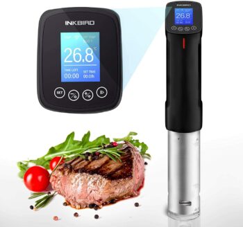 Inkbird WiFi Sous Vide Cooker Culinary Cooker, 1000 Watts, Recipe, Precise Temperature and Timer, Programmable Interface, Stainless Steel Thermal Immersion Circulator for Kitchen