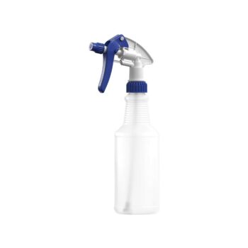 BAR5F Empty Plastic Spray Bottle 16 oz, Professional, Chemical Resistant, Blue/White M-Series Fully Adjustable Heavy Duty Sprayer from Fine to Stream (Pack of 1)