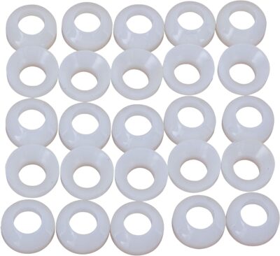 1/4 Inch Flare White Washer - 25 pack