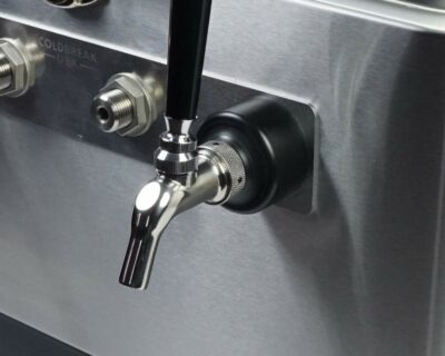 Coldbreak Brewing Equipment Forward Sealing Beer Faucet, Wine Faucet, Stainless Steel, Black Tap Handle Included, Standard