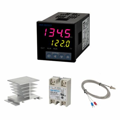 Inkbird PID Temperature Controller Kit, High Voltage 100ACV to 240ACV, Comes with SSR 40DA Solid State Relay, K Type Thermocouple, and White Heat Sink