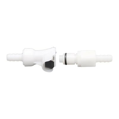 LucaSng Plastic Hose Quick Connector with Shut-Off,Gas and Liquid Quick Connector Check Valve Beer Line Tubing Quick Disconnect (1/4” Barb)