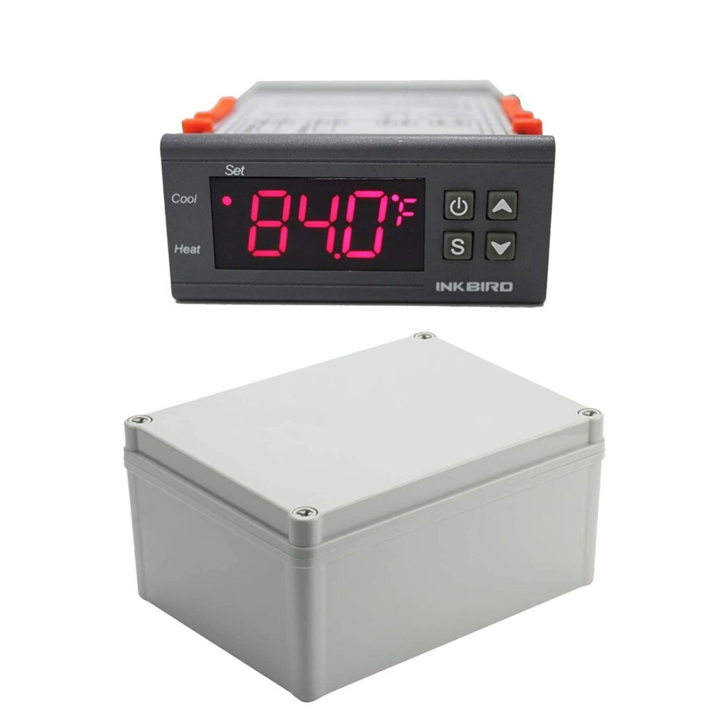 Inkbird All-Purpose Digital Temperature Controller Fahrenheit and Centigrade Thermostat with Sensor 2 Relays ITC-1000 for Refrigerator Fermenter with Junction Box