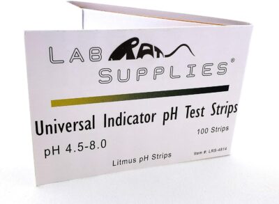 Litmus pH Test Strips, Universal Application (pH 4.5-8.0), 100 Strips