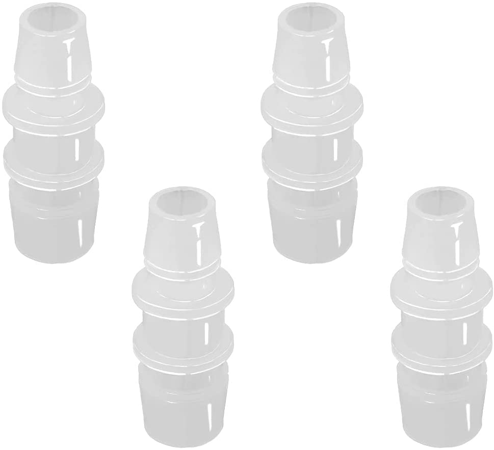 ANPTGHT 1/2" to 1/4" Hose Barb Reducer Pipe Fittings Adapter, Plastic Joint connector Splicer Mender for Aquarium Household Transport Fuel Gas Liquid Air (Pack of 4)