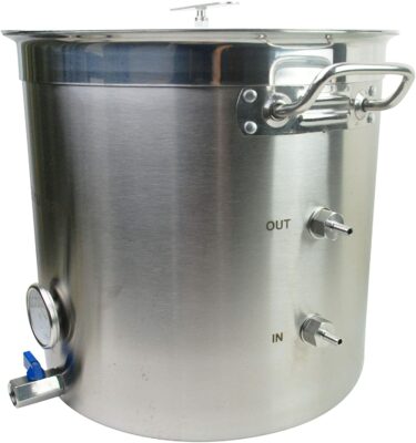 Bruman_Boil-Chill Pot 9 gallon Electric Stainless Steel Home Brew Kettle Pot With Wort Chiller