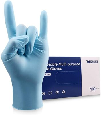 Nitrile Disposable Gloves Large Powder Free 3mil 100 Pcs Latex Free Exam Disposable Gloves