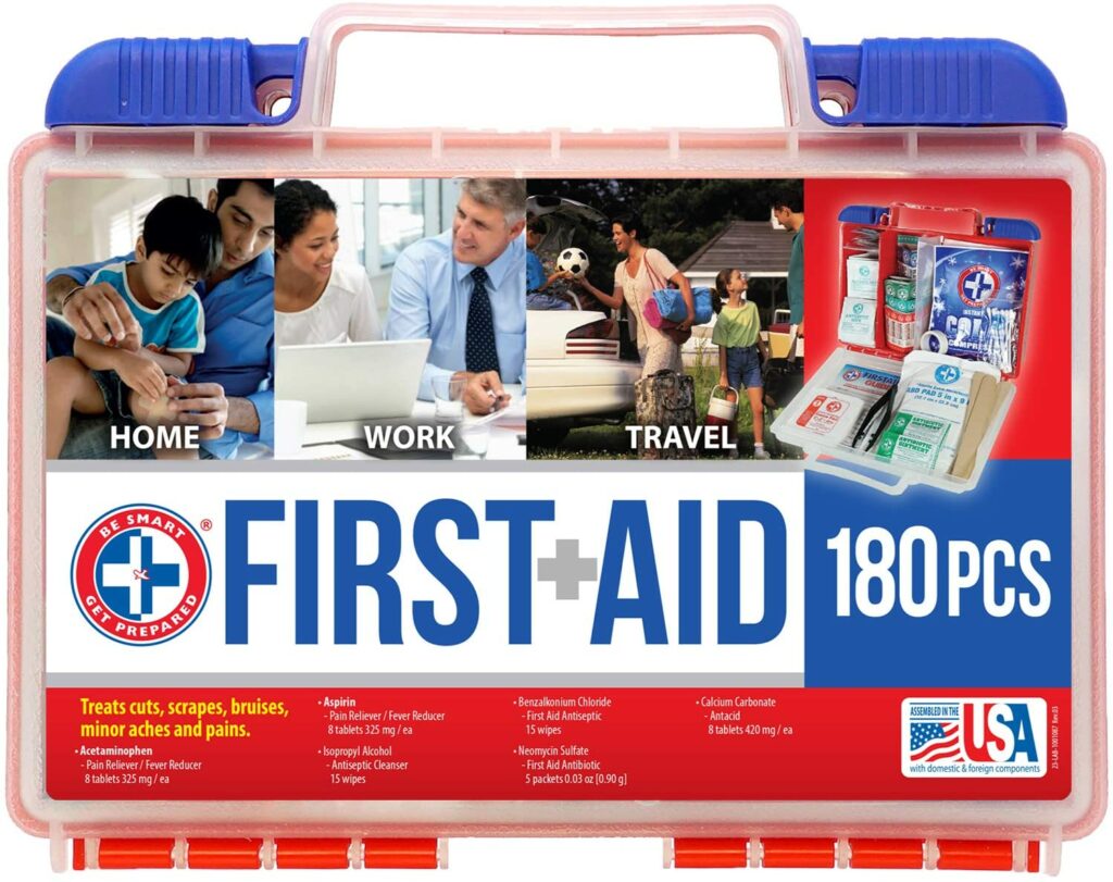 Be Smart Get Prepared First Aid Kit - 180 Piece