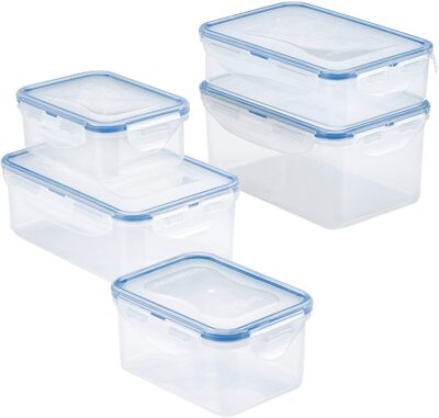 LOCK & LOCK - HPL815SG5 LOCK & LOCK Easy Essentials Food Storage lids/Airtight containers, BPA Free, 10 Piece