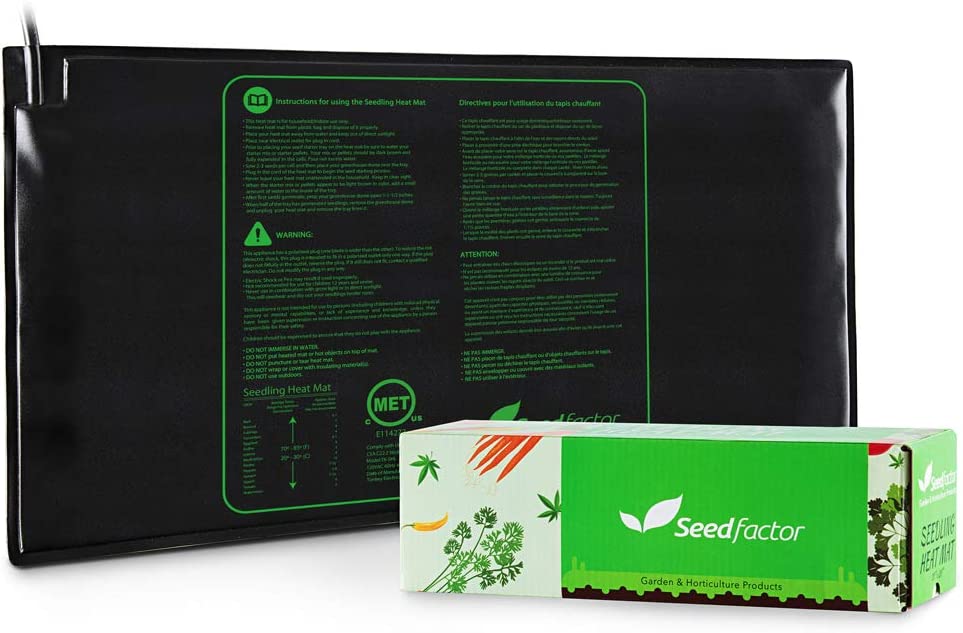 Seedfactor MET Certified Seedling Heat Mat, Waterproof Durable Seedling Heat Mat Warm Hydroponic Heating Pad (48" X 20")