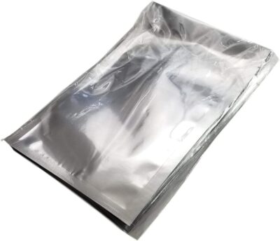 (50) 6”x10” SteelPak Textured/Embossed Mylar Aluminum Foil Vacuum Sealer Bags – Quart Size Hot Seal Commercial Grade Food Sealer Bags for Food Storage and Sous Vide (50, 6x10)