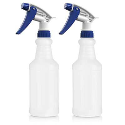 Bar5F Plastic Spray Bottles, Leak Proof, Empty 16 oz. Value Pack of 2 for Chemical and Cleaning Solutions, Adjustable Head Sprayer Fine to Stream