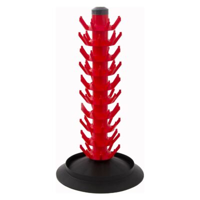 North Mountain Supply BTS-90 Z North Mountain Supply Screw Type Bottle Drying Tree - 90 Bottles Black/Red