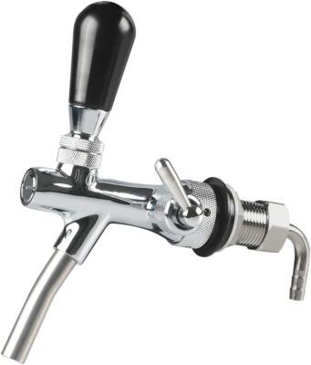 Draft Beer Adjustable Faucet - PERA Brand Include Beer Faucet, Flow Controller, Chrome Plating Shank G5/8 Tap for Home Brew