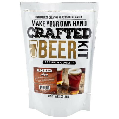 ABC Crafted Series Beer Making Kit | Beer Making Ingredients for Home Brewing | Yields 6 Gallons of Beer | (Amber Ale)
