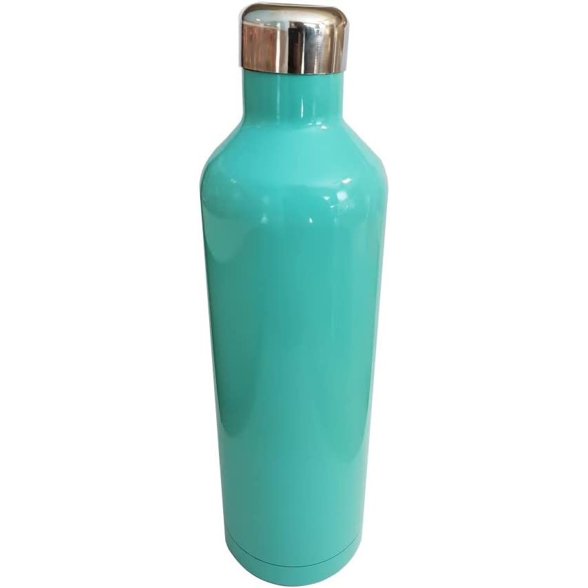 Winesulator Stainless Steel Double Wall Insulated Travel Wine Growler 24oz (Teal)