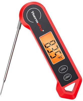 ThermoPro TP19H Waterproof Digital Meat Thermometer for Grilling with Ambidextrous Backlit and Motion Sensing Kitchen Cooking Food Thermometer for BBQ Grill Smoker Oil Fry Candy Thermometer