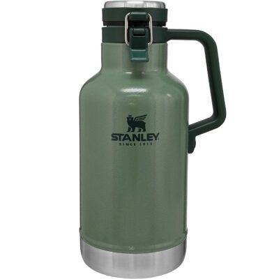 Stanley Classic Easy-Pour Growler 64oz, Insulated Growler Keeps Beer Cold & Carbonated Made with Stainless Steel Interior, Durable Exterior Coating & Leak-Proof Lid, Easy to Carry Handle