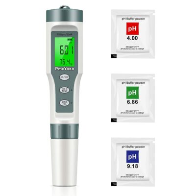 Digital pH/TDS Meter with ATC pH Tester, 0.01 Resolution High Accuracy 3 in 1 Pen Type Tester, Water Tester for Water, Wine, Spas and Aquariums