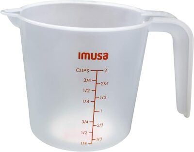 IMUSA USA 2 Cup Plastic Measuring Cup, Transparent