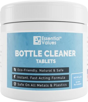 Reservoir & Bottle cleaner tablets (24 Tablets) | Water Bottle Cleaning Tablets Remove Stubborn Stains & Odors. Compatible with Hydration Bladders, Hydroflask, Camelbak, YETI, Thermos - Made in the USA