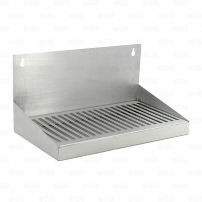 12" Stainless Steel Hanging Drip Tray For Kegerator or Keezer Removable Grate
