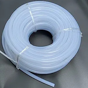 1/2" ID Silicone Tubing, Food Grade Hose 1/2" ID x 3/4" OD 32.8 Feet Length Pure Silicone Hoses High Temp for Home Winemaking