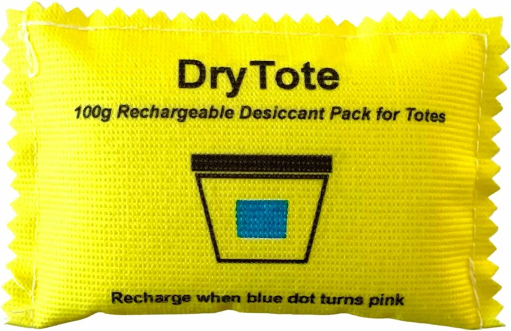 100g Rechargeable Desiccant Pack - Moisture Absorbing Bag - Desiccant Dehumidifier for Storage Bins and Totes