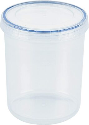 LocknLock Easy Essentials Twist Food Storage lids/Airtight containers, BPA Free, Tall-30.4oz Clear 