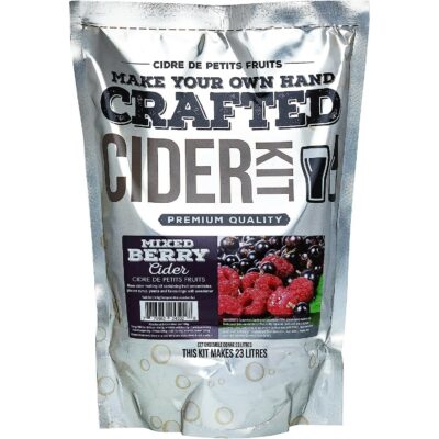 ABC Crafted Series Cider Making Kit | Hard Cider Making Ingredients for Home Brewing | Yields 6 Gallons of Hard Cider| (Mixed Berry)