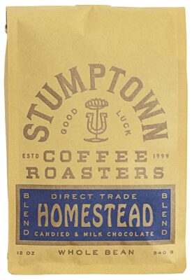 Stumptown Coffee Roasters, Medium Roast Whole Bean Coffee - Homestead Blend 12 Ounce Bag with Flavor Notes of Milk Chocolate, Cherry and Orange