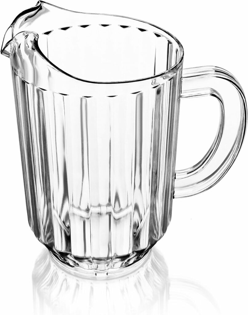 New Star Foodservice Resturant-Grade Polycarbonate Plastic Pitcher (Clear-1, 60 oz)