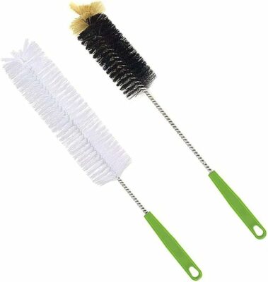Long Bottle Cleaner Brush, 2 Pack Bottle Brush Cleaning Set Household Kitchen Cleaning Brushes for Washing Narrow Neck Beer Bottles Wine Decanter Narrow Cup Pipes Sinks Cup Cover 