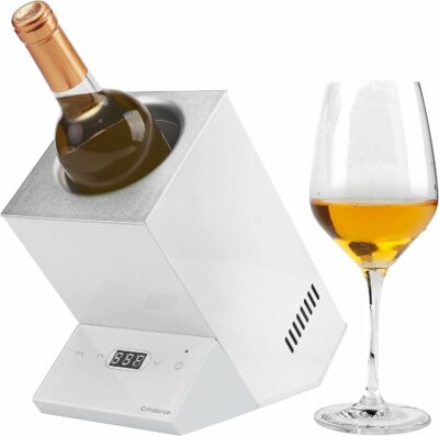 Wine Chiller Electric,Cobalance Wine Bottle Chiller for 750ml Red & White Wine or Some Champagne, Single Iceless Wine Cooler for Parties,Premium Bar Club Accessories,Birthday Gifts for Wine Drinkers