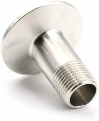 Beduan 1.5" Tri Clamp to 1/2" NPT Male Stainless Steel Sanitary Fitting Home Brew Connector (Ferrule OD 50.5mm)