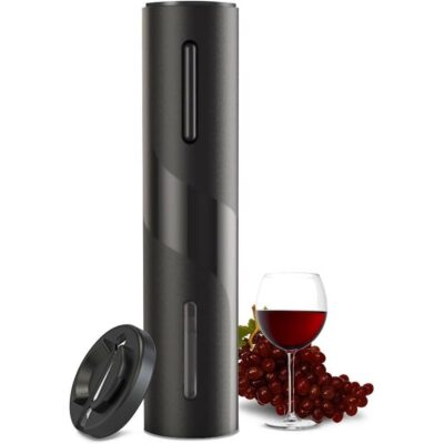 COKUNST Electric Wine Opener, Battery Operated Wine Bottle Openers with Foil Cutter, One-click Button Reusable Automatic Wine Corkscrew Remover for Wine Lovers Gift Home Kitchen Party Bar Wedding