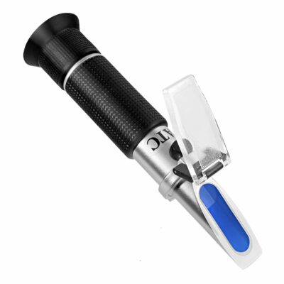TKSYS Brix Refractometer with ATC, Dual Scale - Specific Gravity & Brix, Hydrometer in Wine Making and Beer Brewing, Homebrew Kit