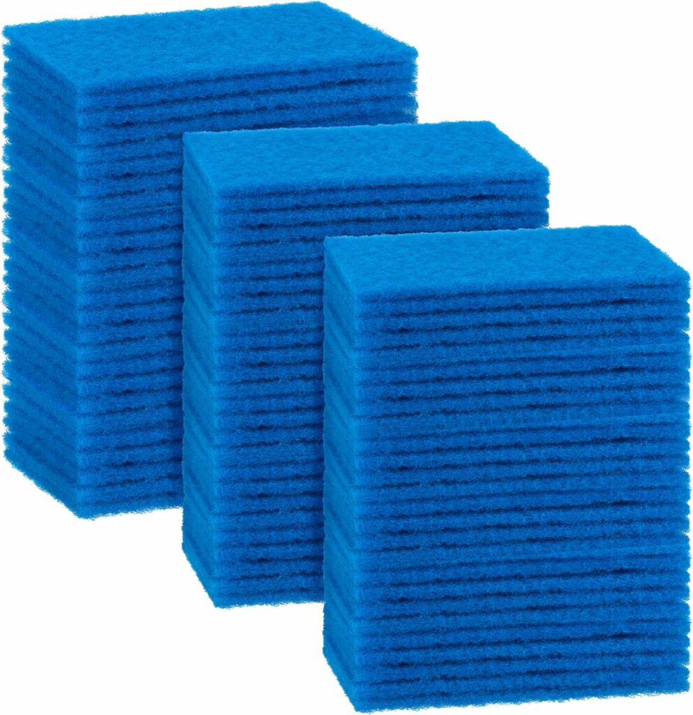 Jetec Scrub Pads Scouring Pads Sponge Dish Scrubber Scouring Pads Cleaning Non Scratch Pads for Kitchen Scrubbers Dishes Cleaning (Blue, 40 Pieces) 