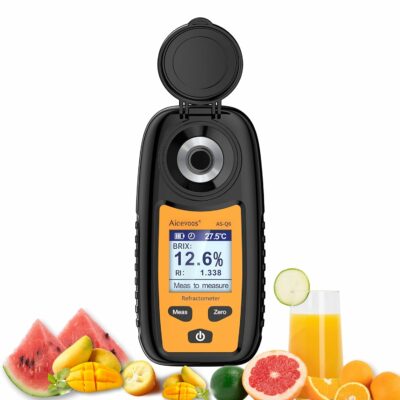 Aicevoos Digital Sugar Brix Refractometer Coffee brix Meter Refractometer Automatic Temperature Compensation Range 0-35%，±0.2% Precision, Perfect for Fruits, Juices, Vegetables, Drinks and Coffee