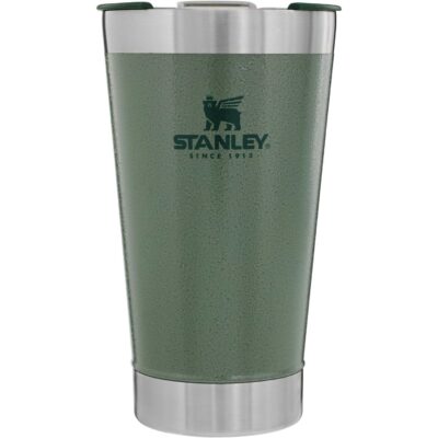 Stanley Classic Stay Chill Vacuum Insulated Pint Tumbler, 16oz Stainless Steel Beer Mug with Built-in Bottle Opener, Double Wall Rugged Metal Drinking Glass, Dishwasher Safe Insulated Cup