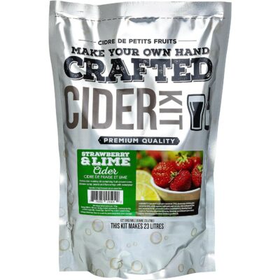 ABC Crafted Series Cider Making Kit | Hard Cider Making Ingredients for Home Brewing | Yields 6 Gallons of Hard Cider| (Strawberry Lime)