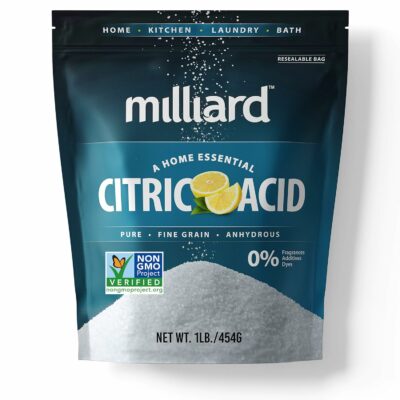 Milliard Citric Acid - 100% Pure Food Grade Non-GMO Project Verified (1 Pound)
